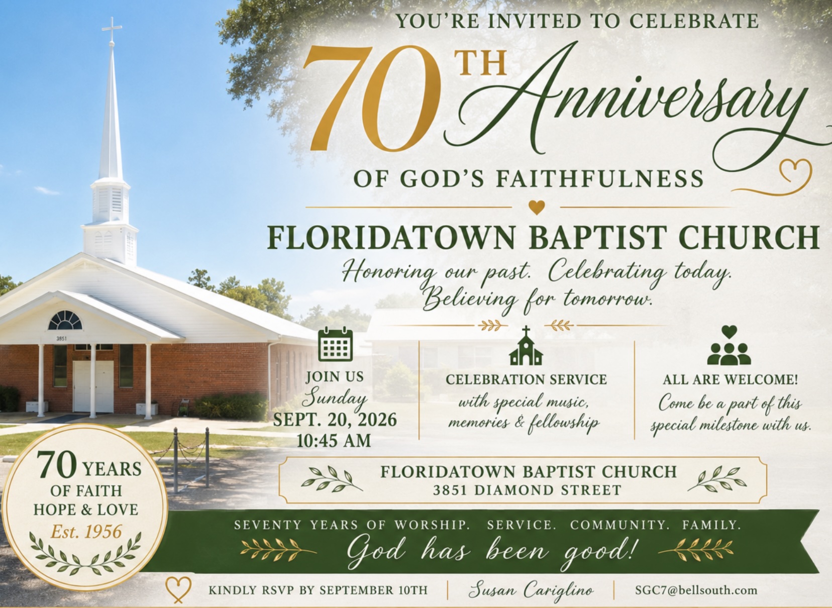 70th Anniversary Message